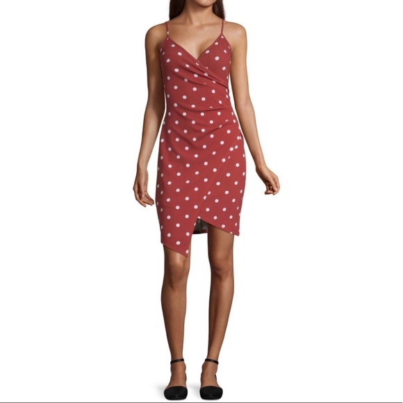 🆕Almost Famous Sleeveless Polka Dot Bodycon party Dress - Picture 2 of 8